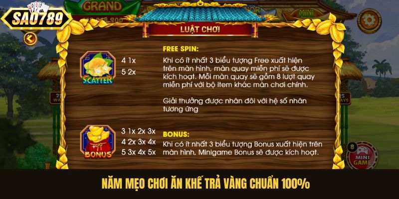 Năm mẹo chơi Ăn Khế Trả Vàng chuẩn 100%